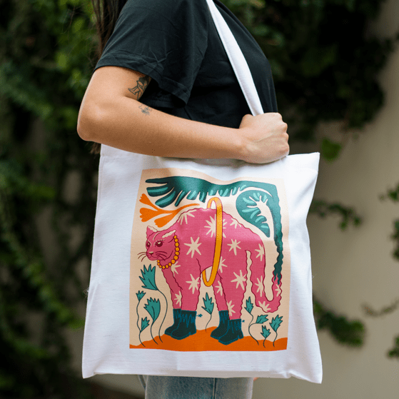 Tote bag love paws