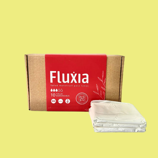 Kit 10 Toallas Higiénicas Biodegradables - Fluxia