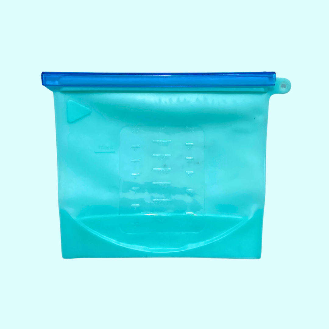 Bolsa de Silicona reutilizable azul 1 litro