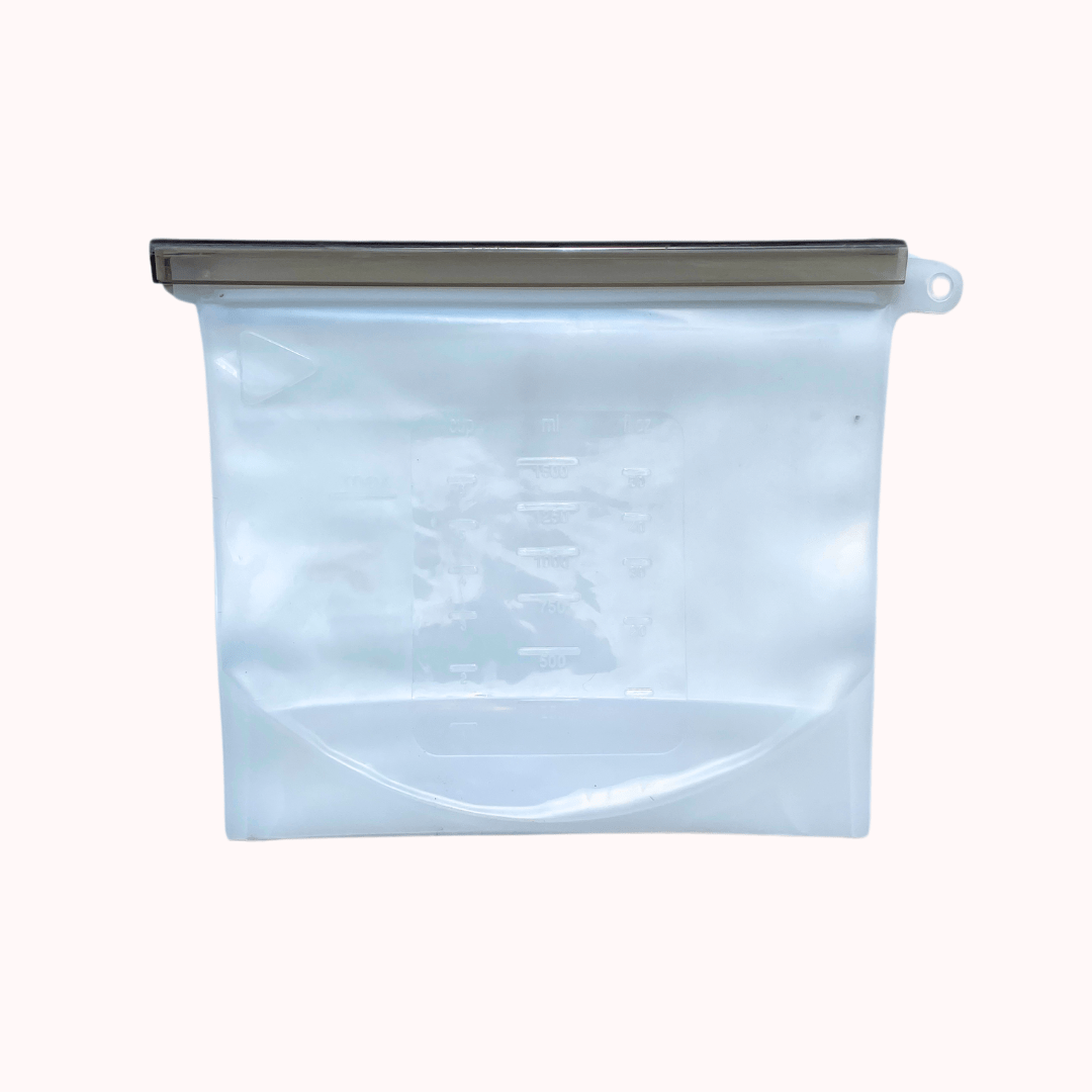 Bolsa de Silicona reutilizables blanco 1 litro