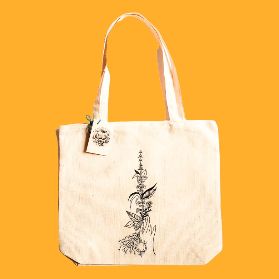 Tote Bag /  Bolso de Compras plantas - La Tortuga y La Liebre