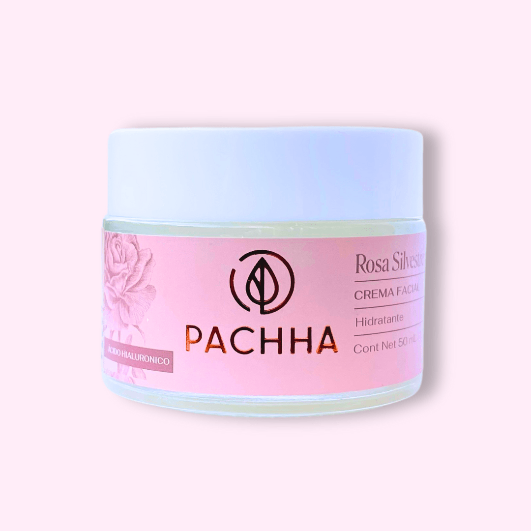 crema facial de pachha sin caja fondo rosa