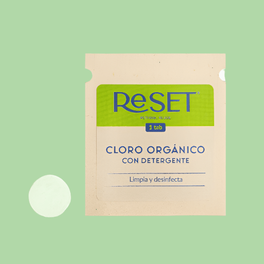 pastilla recarga desinfectante cloro organico - reset - la tortuga y la liebre