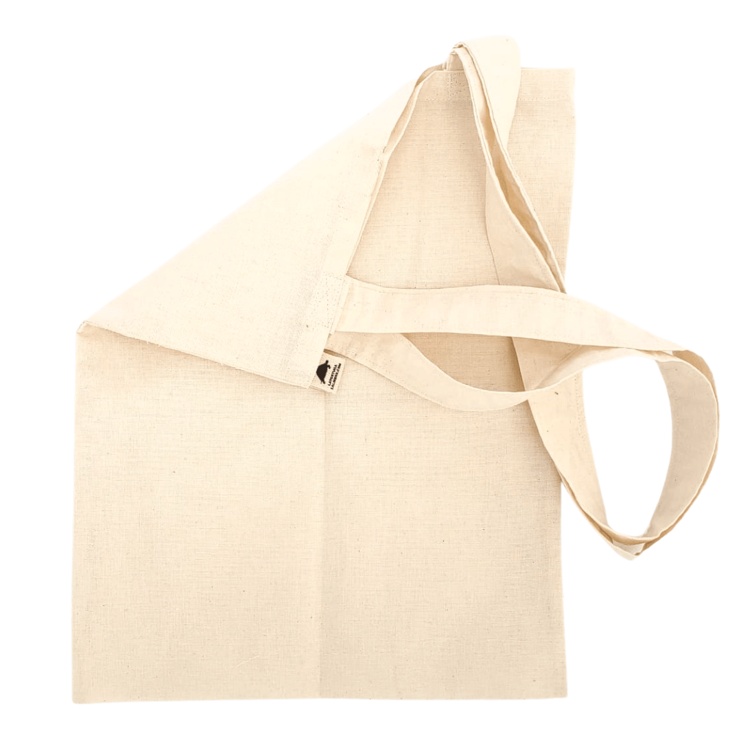 Tote bag de tela con fondo blanco 